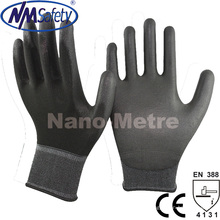 Nmsafety Schwarz PU Palm Coated Top Fit Hand Handschuh